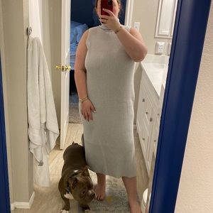 Knit turtleneck dress